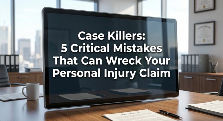 Case Killers: 5 Critical Mistakes That Can Wreck Your Personal Injury Claim