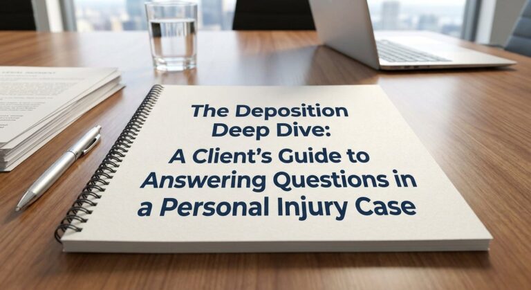 The Deposition Deep Dive: A Client's Guide to Answering Questions in a Personal Injury Case