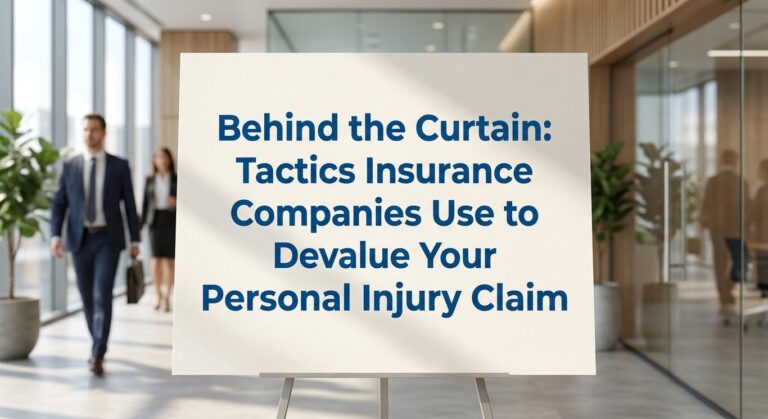 Behind the Curtain: Tactics Insurance Companies Use to Devalue Your Personal Injury Claim