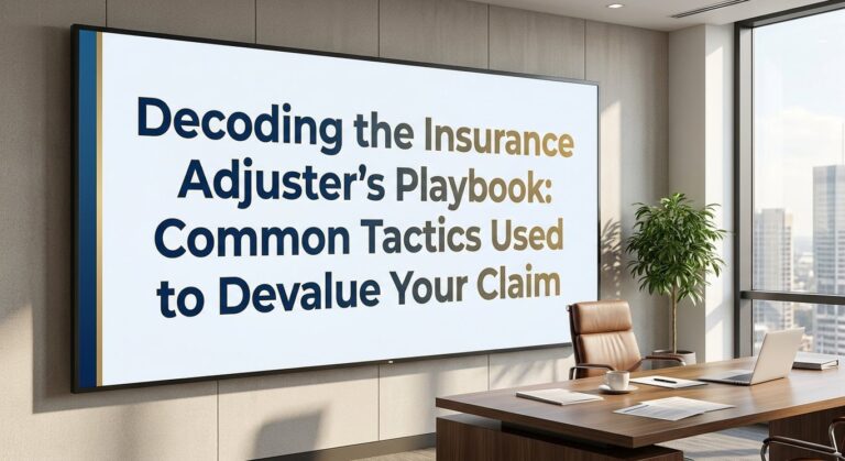 Decoding the Insurance Adjuster's Playbook: Common Tactics Used to Devalue Your Claim